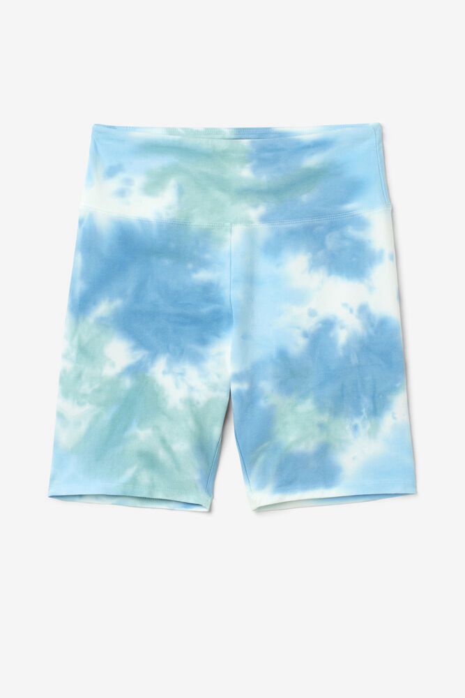 Fila Taima Tie Dye Bike Blue Shorts Womens - NZ 53904-SYHV